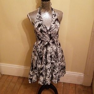 Palm print dress